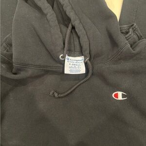 Champion Black Pullover with Iconic Logo